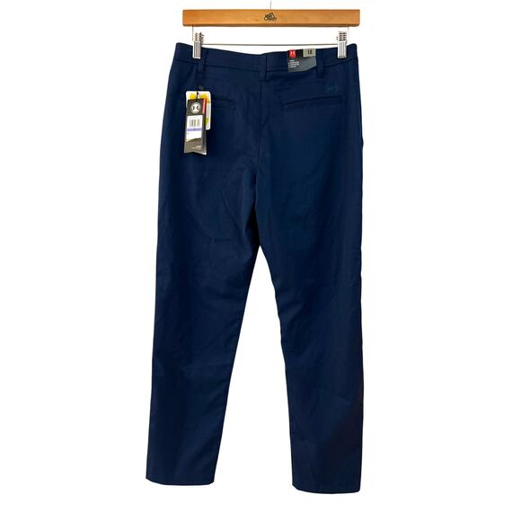 NWT Under Armour Boys Loose Chino Drive Golf Pants Navy Blue 18 - Picture 2 of 6
